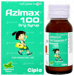 Azimax 100 Peppermint Flavour Dry Syrup 15ml Azimax 100 Peppermint Flavour Dry Syrup 15ml