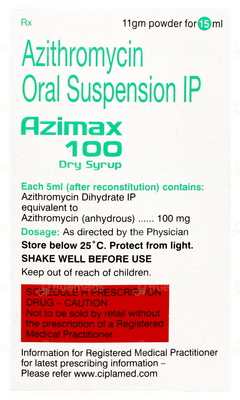 Azimax 100 Peppermint Flavour Dry Syrup 15ml