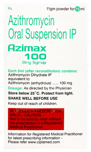 Azimax 100 Peppermint Flavour Dry Syrup 15ml