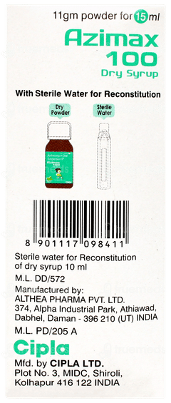 Azimax 100 Peppermint Flavour Dry Syrup 15ml