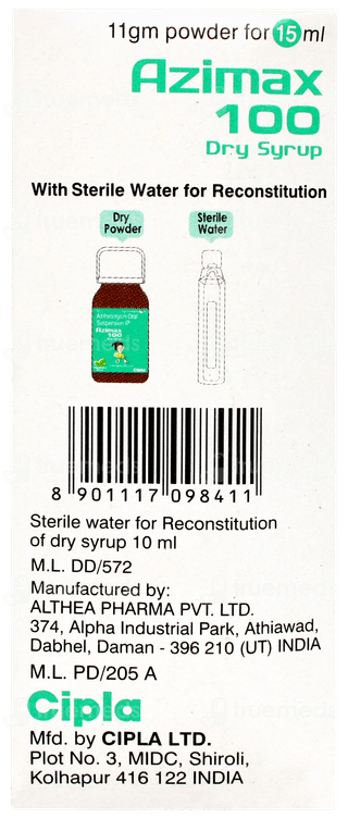 Azimax 100 Peppermint Flavour Dry Syrup 15ml