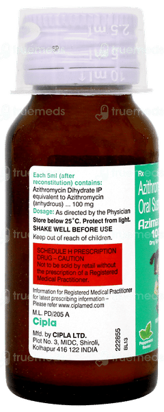 Azimax 100 Peppermint Flavour Dry Syrup 15ml