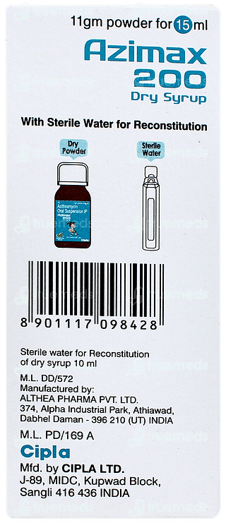 Azimax 200 Peppermint Flavour Dry Syrup 15ml