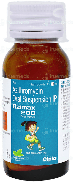 Azimax 200 Peppermint Flavour Dry Syrup 15ml Azimax 200 Peppermint Flavour Dry Syrup 15ml