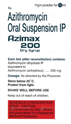 Azimax 200 Xl Peppermint Flavour Dry Syrup 30ml