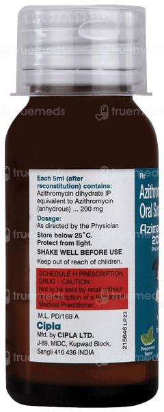 Azimax 200 Xl Peppermint Flavour Dry Syrup 30ml