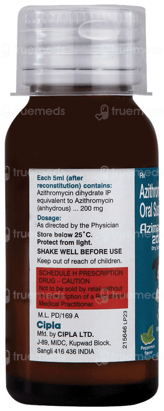 Azimax 200 Xl Peppermint Flavour Dry Syrup 30ml