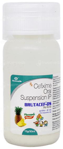 Brutacef Ds Pineapple Flavour Dry Syrup 30ml Brutacef Ds Pineapple Flavour Dry Syrup 30ml