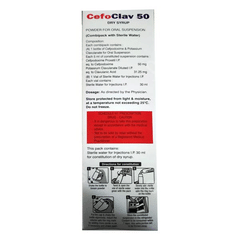 Cefoclav 50 Vanilla Flavour Dry Syrup 30Ml Cefoclav 50 Vanilla Flavour Dry Syrup 30Ml