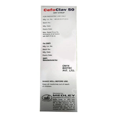 Cefoclav 50 Vanilla Flavour Dry Syrup 30Ml Cefoclav 50 Vanilla Flavour Dry Syrup 30Ml