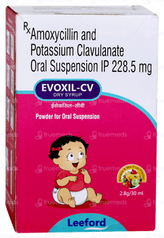Evoxil Cv Banana & Mix Fruit Flavour Dry Syrup 30ml