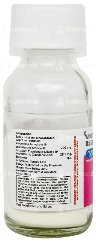 Evoxil Cv Banana & Mix Fruit Flavour Dry Syrup 30ml