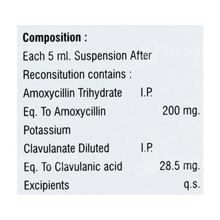 Exclav 200/28.5 Mg Dry Syrup 30 Ml