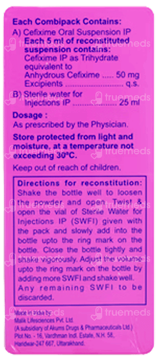Extacef P Strawberry Flavour Dry Syrup 30Ml