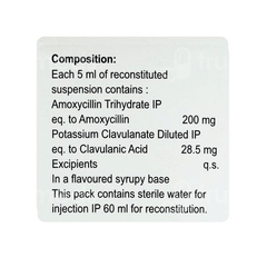 Laciclav 200/28.5 Mg Dry Syrup 60 Ml