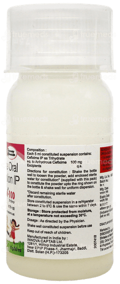 Mahacef 100 Dry Syrup 30Ml Mahacef 100 Dry Syrup 30Ml