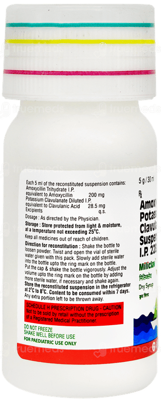 Miliclav Orange Flavour Dry Syrup 30ml