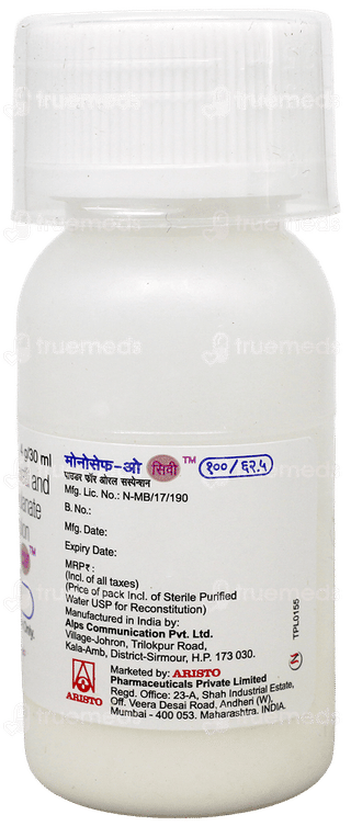 Monocef O Cv 100/62.5 Suspension 30ml