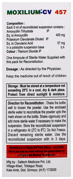 Moxilium Cv 457 Ds Dry Syrup 30Ml Moxilium Cv 457 Ds Dry Syrup 30Ml