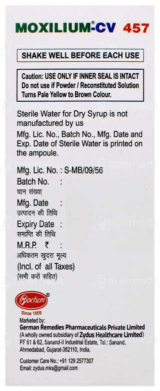 Moxilium Cv 457 Ds Dry Syrup 30Ml
