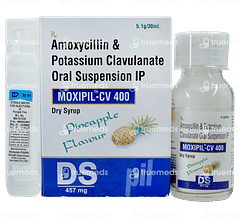 Moxipil Cv 400 Pineapple Flavour Dry Syrup 30ml