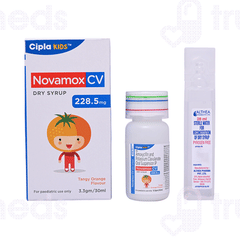 Novamox Cv 228.5mg Tangy Orange Flavour Dry Syrup 30ml Novamox Cv 228.5mg Tangy Orange Flavour Dry Syrup 30ml
