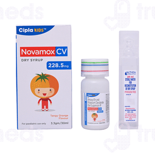 Novamox Cv 228.5mg Tangy Orange Flavour Dry Syrup 30ml