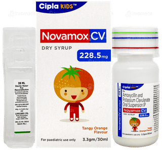 Novamox Cv 228.5Mg Tangy Orange Flavour Dry Syrup 30Ml