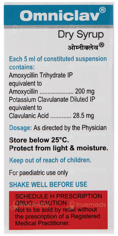 Omniclav 200/28.5 Mg Dry Syrup 30 Ml Omniclav 200/28.5 Mg Dry Syrup 30 Ml