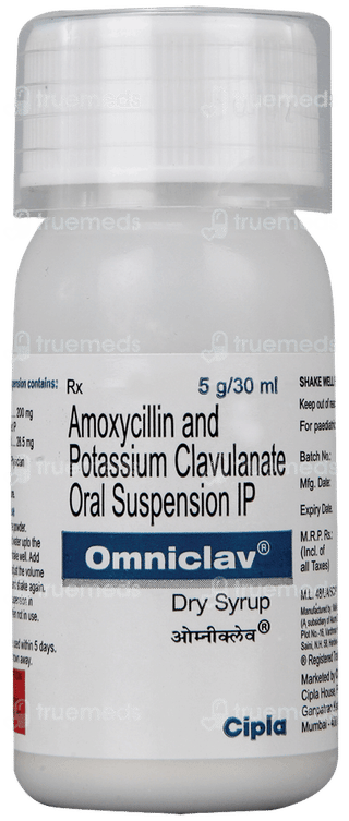 Omniclav 200/28.5 Mg Dry Syrup 30 Ml