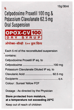 Opox Cv 100 Dry Syrup 30Ml