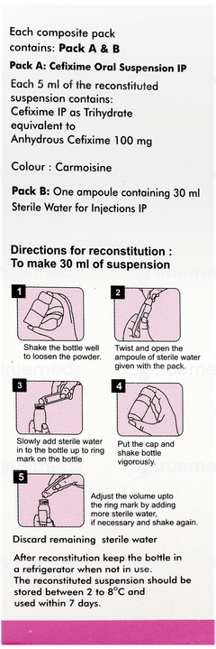 Ritecef O 100 Dry Syrup 30Ml Ritecef O 100 Dry Syrup 30Ml