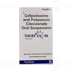 Tocef Cv 50/31.25 Mg Dry Syrup 30 Ml Tocef Cv 50/31.25 Mg Dry Syrup 30 Ml