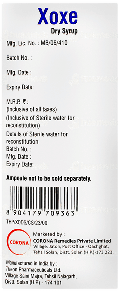 Xoxe Dry Syrup 30ml Xoxe Dry Syrup 30ml