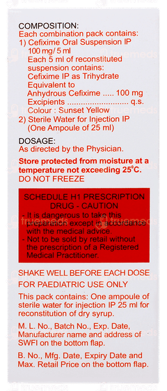 Zifi 100 Dry Syrup 30ml Zifi 100 Dry Syrup 30ml