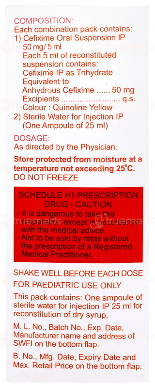 Zifi 50 Dry Syrup 30ml