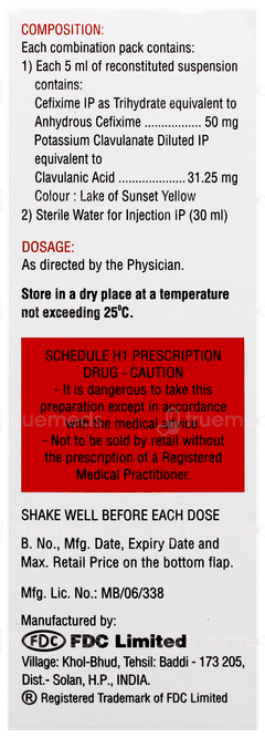 Zifi Cv 50 Dry Syrup 30Ml