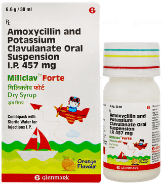 Miliclav Forte Orange Flavour Dry Syrup 30ml