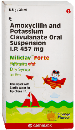 Miliclav Forte Orange Flavour Dry Syrup 30ml Miliclav Forte Orange Flavour Dry Syrup 30ml