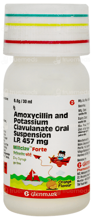 Miliclav Forte Orange Flavour Dry Syrup 30ml