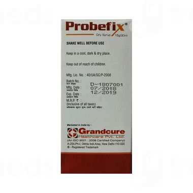 Probefix Dry Syrup 30 Ml - Uses, Side Effects, Dosage, Price | Truemeds
