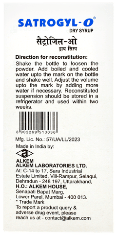 Satrogyl O Dry Syrup 60ml