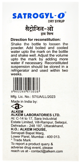 Satrogyl O Dry Syrup 60ml