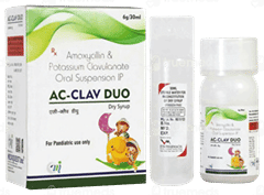 Ac Clav Duo 400/57 Mg Dry Syrup 30 Ml Ac Clav Duo 400/57 Mg Dry Syrup 30 Ml