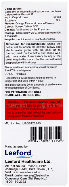 Cekoda 50 Lemon & Orange Flavour Suspension 30ml Cekoda 50 Lemon & Orange Flavour Suspension 30ml