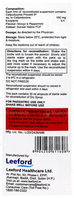 Cekoda 100 Mango & Peppermint Flavour Suspension 30ml