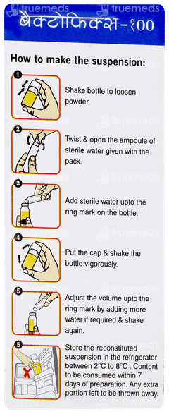 Bactofix 100 Dry Syrup 30ml Bactofix 100 Dry Syrup 30ml
