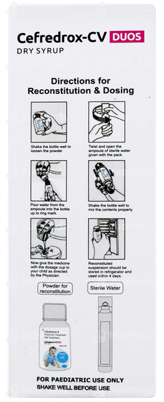 Cefredrox Cv Duos Pineapple & Peppermint Flavour Dry Syrup 30ml