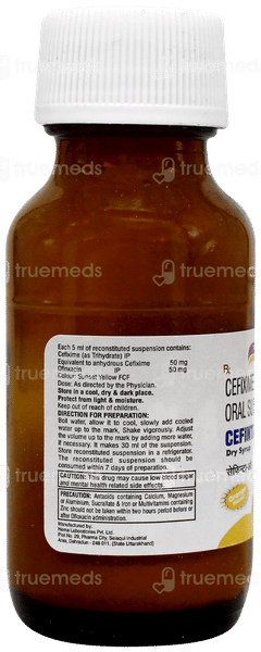 Cefinta O Orange Flavour Dry Syrup 30Ml Cefinta O Orange Flavour Dry Syrup 30Ml