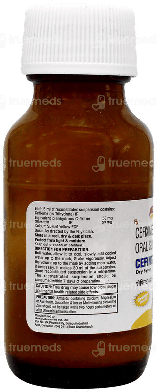 Cefinta O Orange Flavour Dry Syrup 30Ml
